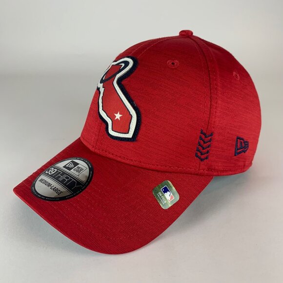 Los Angeles Angels MLB Red New Era 39Thirty Stretch Fitted Hat Mens M/L New - Picture 1 of 5